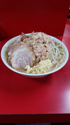 「小ラーメン700円(硬め、ヤサイニンニクアブラ、)」@ラーメン二郎 西台駅前店の写真