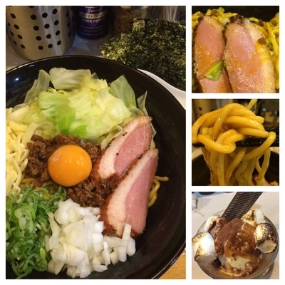 「限定麺 汁無し麻辣鴨油麺  730円＋季節のアイス」@麺屋 扇 SENの写真