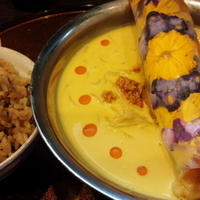 小麦ヌーボー2015チリベーコンの冷製パンプキン麺