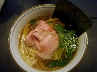 「煮干しそば800円+鯵握り300円」@中華そば 四つ葉の写真