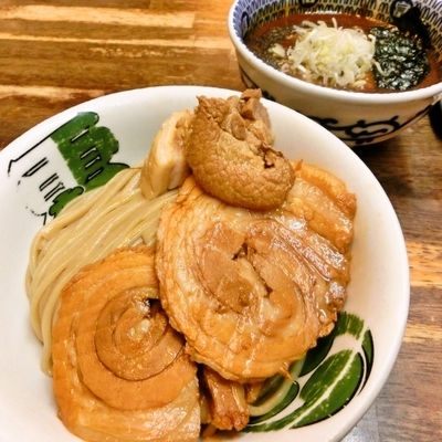 「魚つけ(250ｇ)＋半豚増し（830円＋150円）」@雷 北松戸本店の写真