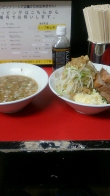 「つけ麺豚一枚トッピング」@ラーメン一心の写真