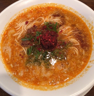 「麻辣担担麺 850円 & パクチー盛り 100円」@創作麺工房 鳴龍の写真