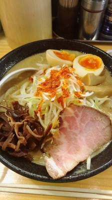 「みそラーメン¥800(並)+味玉¥100」@miso style となみの写真