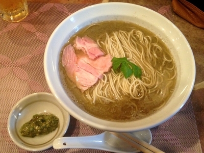 「マッドクラブ蕎麦+高山青唐辛子」@灰汁中華 丿貫の写真