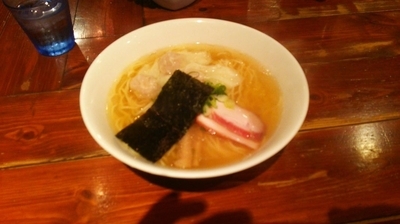 「肉ワンタン麺ハーフ (白だし)」@八雲の写真