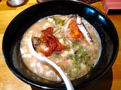 「8月限定 煮干し×トマトフォンデュ×豚骨ラーメン」@麺や Gochiの写真