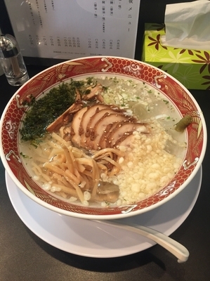 「冷たい肉蕎麦 塩」@鶏中華 銀鳥の写真