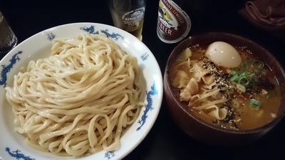 「肉つけ+瓶ビール」@麺家 うえだの写真