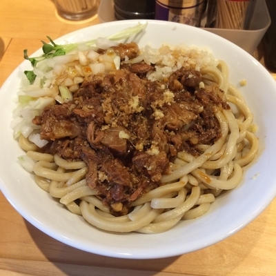 「肉とニンニクの麺」@ミゾグチヤの写真