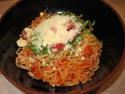 「冷しナポリタン　680円」@ラーメン北斗 新橋支店の写真