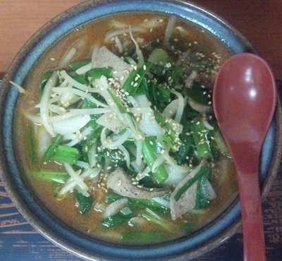 「ニラレバラーメン大盛1050円」@北京亭の写真