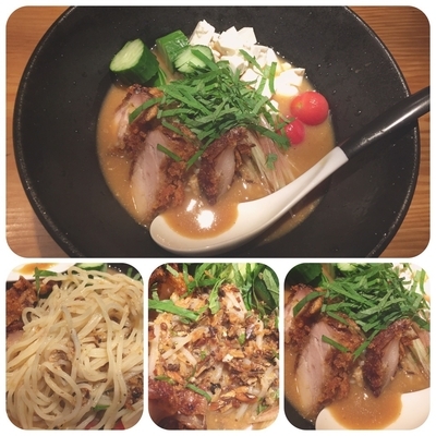 「冷汁そば¥850+ビール¥400」@らぁ麺屋 つなぎの写真