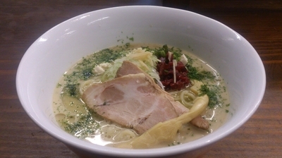 「【期間限定】牡蛎の冷やし！味噌ドロそば！～冷や汁風～」@貝だしラーメン 貝ガラ屋の写真