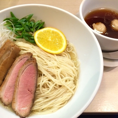 「鴨と煮干しの醤油つけそば900円」@蔦の葉の写真