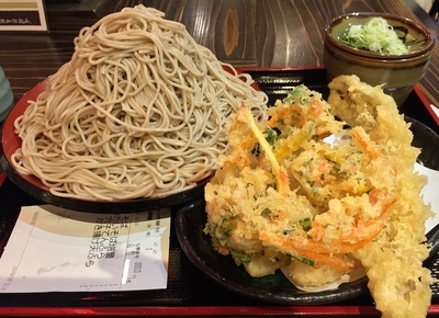 「もり・大盛り＋穴子＋かき揚げ（￥400＋￥150＋￥150）」@味奈登庵 横浜天理ビル店の写真