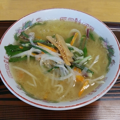 「行者ニンニク入りラーメン(塩)」@ひとしの店の写真