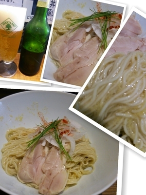 「【限定】生からすみの冷や塩あえそば950円+ﾋﾞｰﾙ」@町田汁場 しおらーめん 進化の写真