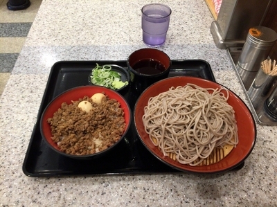 「ミニ魯肉飯セット（520）」@名代 富士そば 渋谷東口店の写真