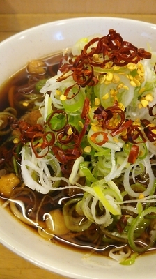 「ジャンボゲソそば」@一○そばの写真