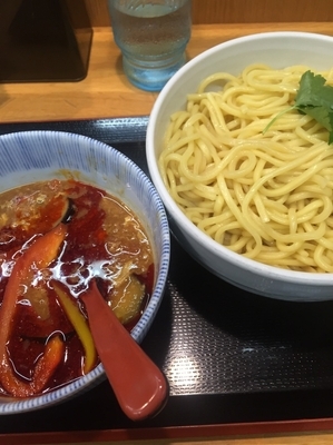 「【限定】スーラーニュータンタンつけめん、大盛り、あつもり」@味噌麺処 花道庵の写真