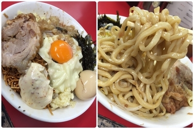 「汁なし（中）全マシ￥830➕️チーズ￥80」@ラーメン一心の写真