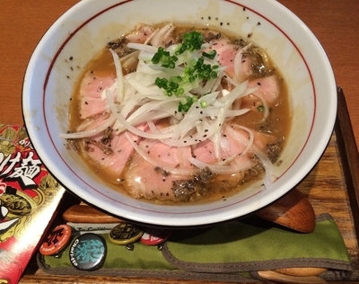 「極太煮干肉そば」@麺と心 7の写真