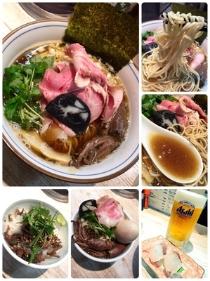 「【気まぐれ限定】大王イカそば￥900➕️〆の茶漬け➕️その他」@中華そば 四つ葉の写真