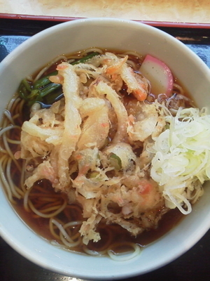 「かき揚げ￥350」@小諸そば 芝公園前店の写真