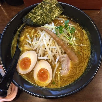 「味玉CURRY鶏そば＋一口レンゲごはん＋辛み玉」@TOKYO 鶏そば TOMOの写真