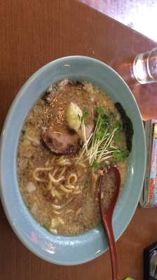 「ニンニク背脂醤油ラーメン」@麺場四代目 佐倉駅前食堂の写真