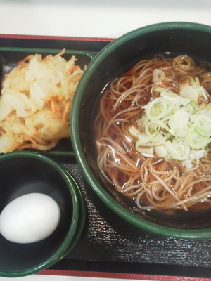 「朝そば（玉子）（温・温玉・ネギ多め）￥330」@ゆで太郎 芝浦4丁目店の写真