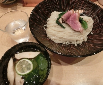 「【限定】鴨と松茸の塩つけそば」@饗 くろ㐂の写真