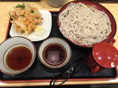 「かき揚げせいろ」@小諸そば 新橋店の写真