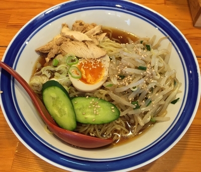 「冷やしらーめん・あごだし醤油（￥680）」@めんくい屋の写真