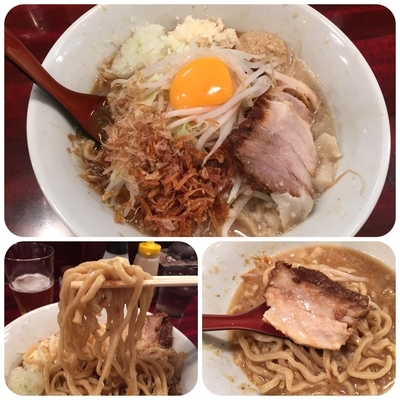 「まぜ¥750+ビール¥300」@ゴリラーメンの写真
