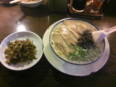 「ラーメン（一番）辛子高菜ラーメン」@博多ラーメン しばらく 日本橋店の写真