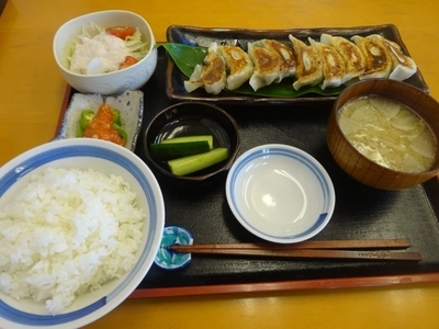 「ミックス餃子定食」@あぶみ餃子の写真