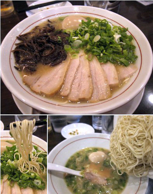 「白ラーメン 800円 + 全部のせ 350円 + 替玉 2玉」@麺ダイニング 福の写真