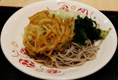「冷やしかき揚げそば」@いろり庵きらく アトレヴィ三鷹店の写真