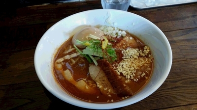 「特製海老ラーメン（大盛）」@新宿 モモンガの写真