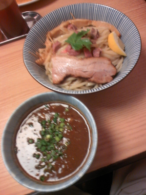 「ラム煮干つけ麺（中盛）７８０円」@自家製麺 MENSHO TOKYOの写真