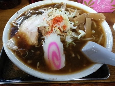 「赤味噌らーめん」@北海道ラーメン 唐麺の写真