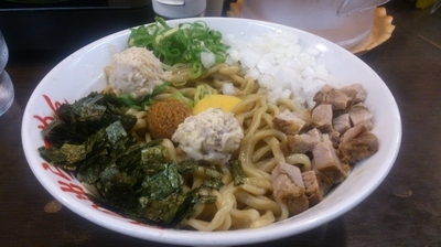 「ガッツ麺ＤＸ(大)」@日の出らーめん 横浜桜木町本店の写真