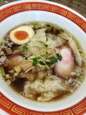 「雲呑麺950円、餃子500円」@東京いまむらの写真