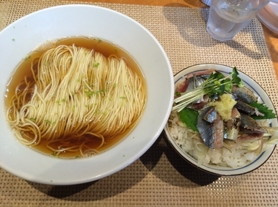 「さんま節のかけそばセット1000円（9月6日の限定）」@柴崎亭の写真