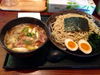 「濃厚豚骨魚介肉つけそば 並300g こし太麺 ¥850 + 味玉」@麺屋 嘉藤の写真