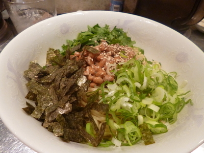 「冷やし隠玉納豆麺」@さんじの写真