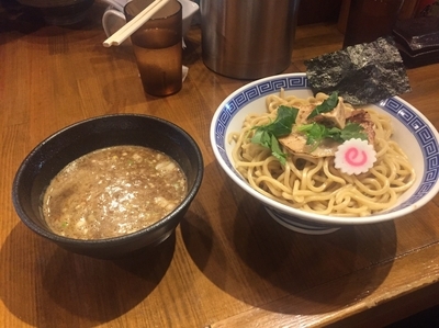 「濃厚つけ麺 （あつもり、大盛３６０ｇ）　８００円」@馳走麺 狸穴の写真