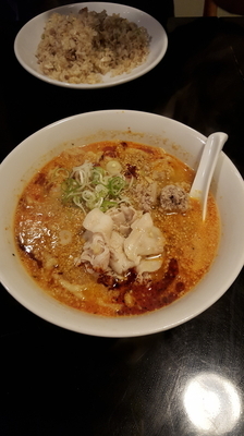 「濃厚担々麺2辛800円(麺硬め)」@濃厚担々麺・らーめんつけめん 仁の写真